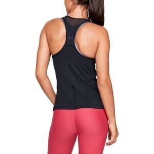 Under Armour Women's Small Black Armour Racer Tank Top Activewear Workout G29-1